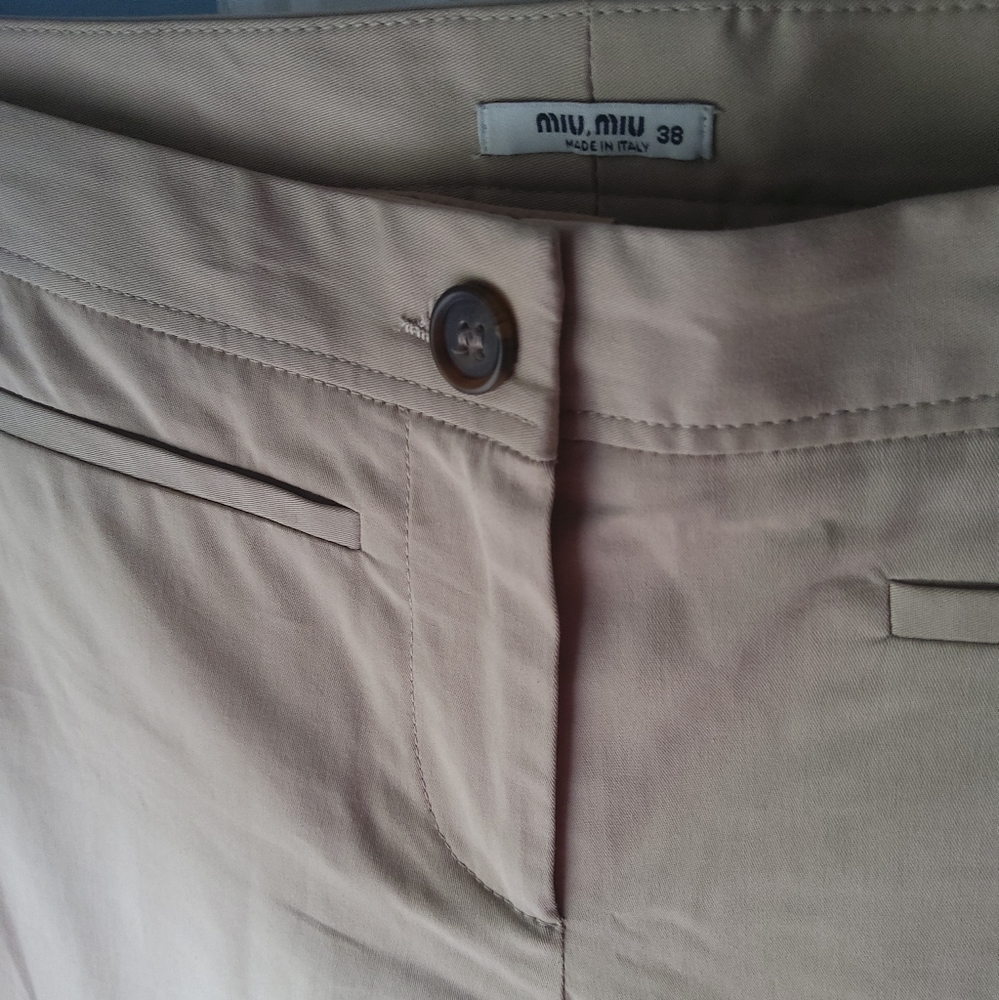 Miu Miunwottan Capri Pants With Slits - image 4